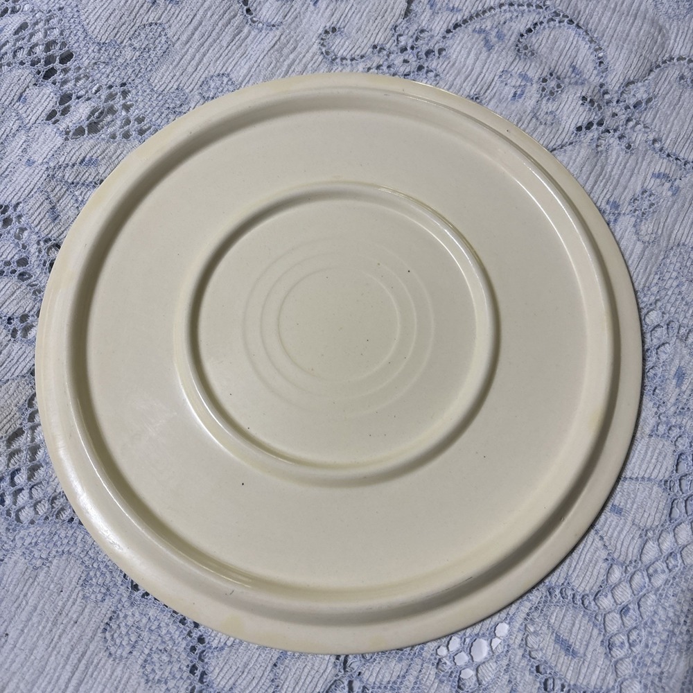 Winter Theme Cake Plate.  Red Rim With Silver Design 10.5 Inches - Picture 9 of 9